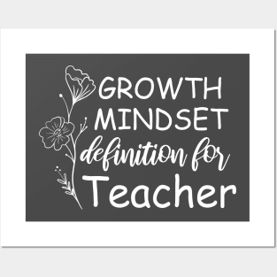 Growth Mindset Definition Quotes Entrepreneur Gifts School For Men Or Women, Boys And Girls, For Teacher Posters and Art